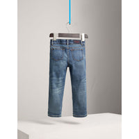 Jean décontracté en denim stretch - Mid Indigo