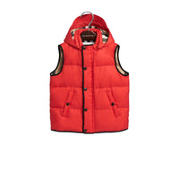 Veste sans manches rembourrée à capuche - Bright Orange Red