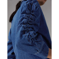 Robe chemise en coton japonais - Light Indigo
