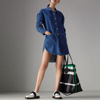 Robe chemise en coton japonais - Light Indigo
