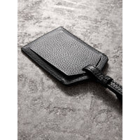 Porte-étiquette en cuir grainé - Black