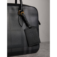 Porte-étiquette en cuir grainé - Black