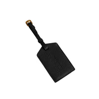 Porte-étiquette en cuir grainé - Black