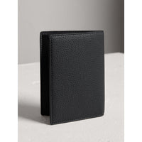 Étui pour passeport en cuir estampé - Black