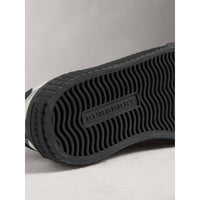 Sneakers en coton House check et cuir - Classic & Black
