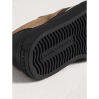 Sneakers sans lacets en cuir et tissu House check - Classic & Black