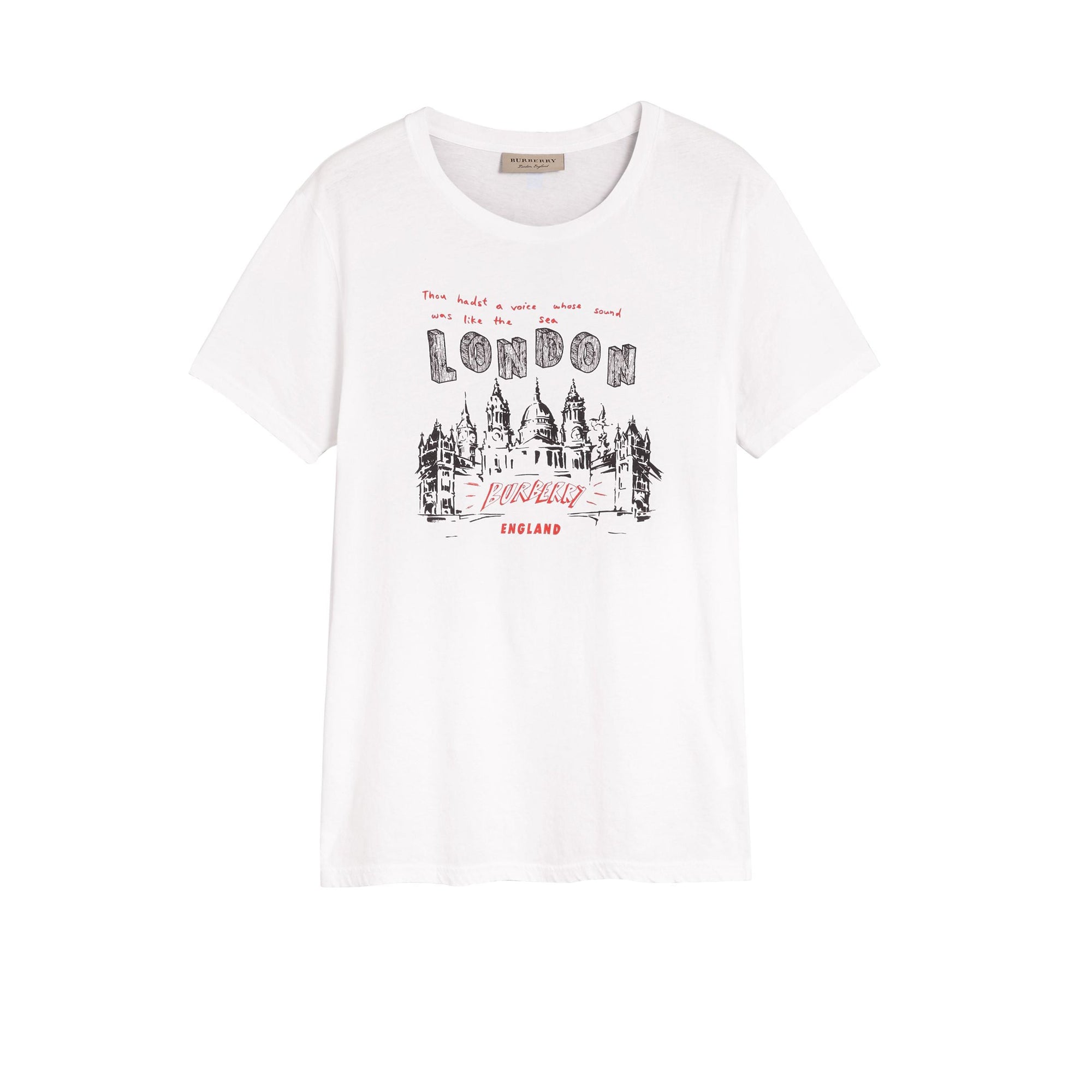 T-shirt en coton à imprimé Panorama londonien - White