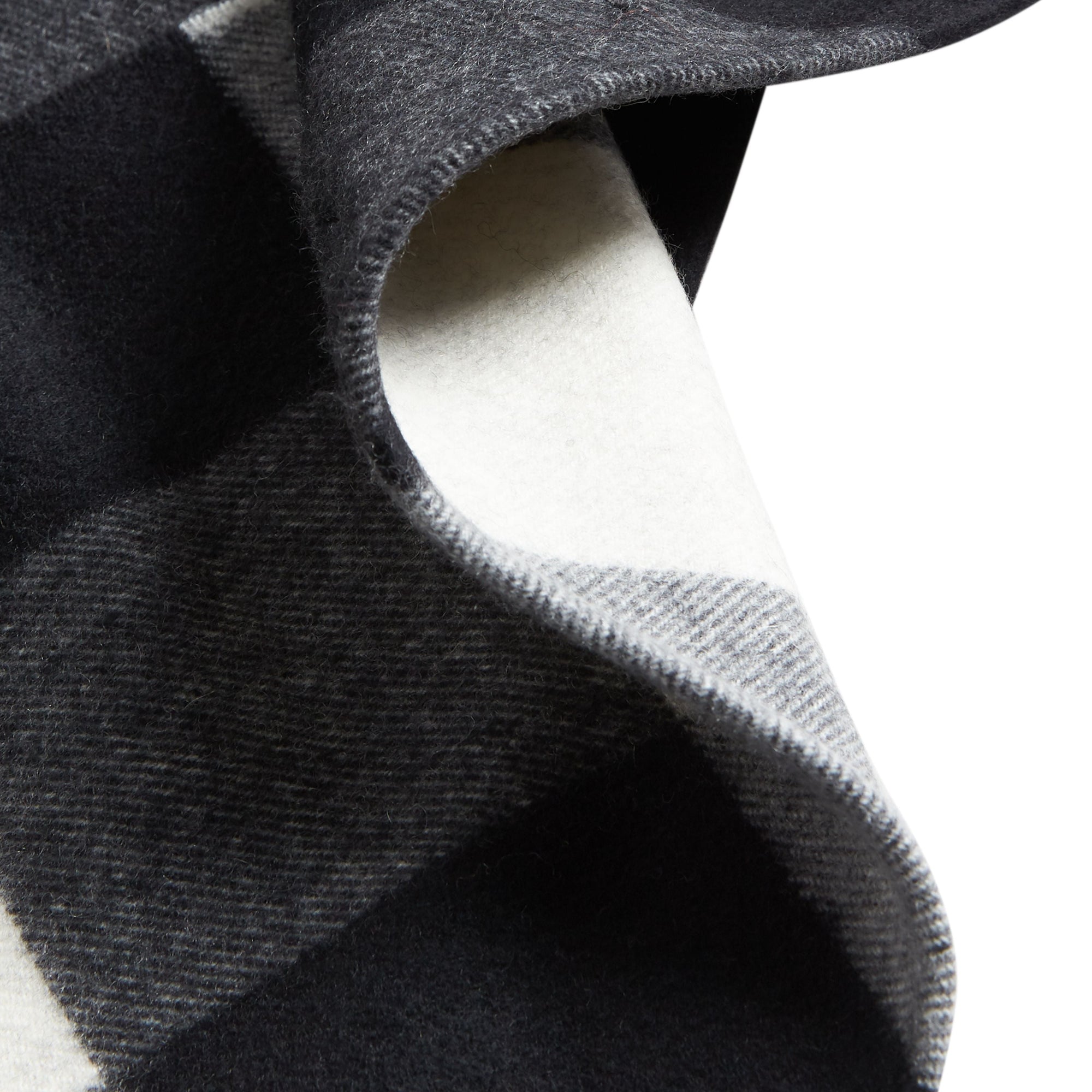 Châle en cachemire à motif check - Black