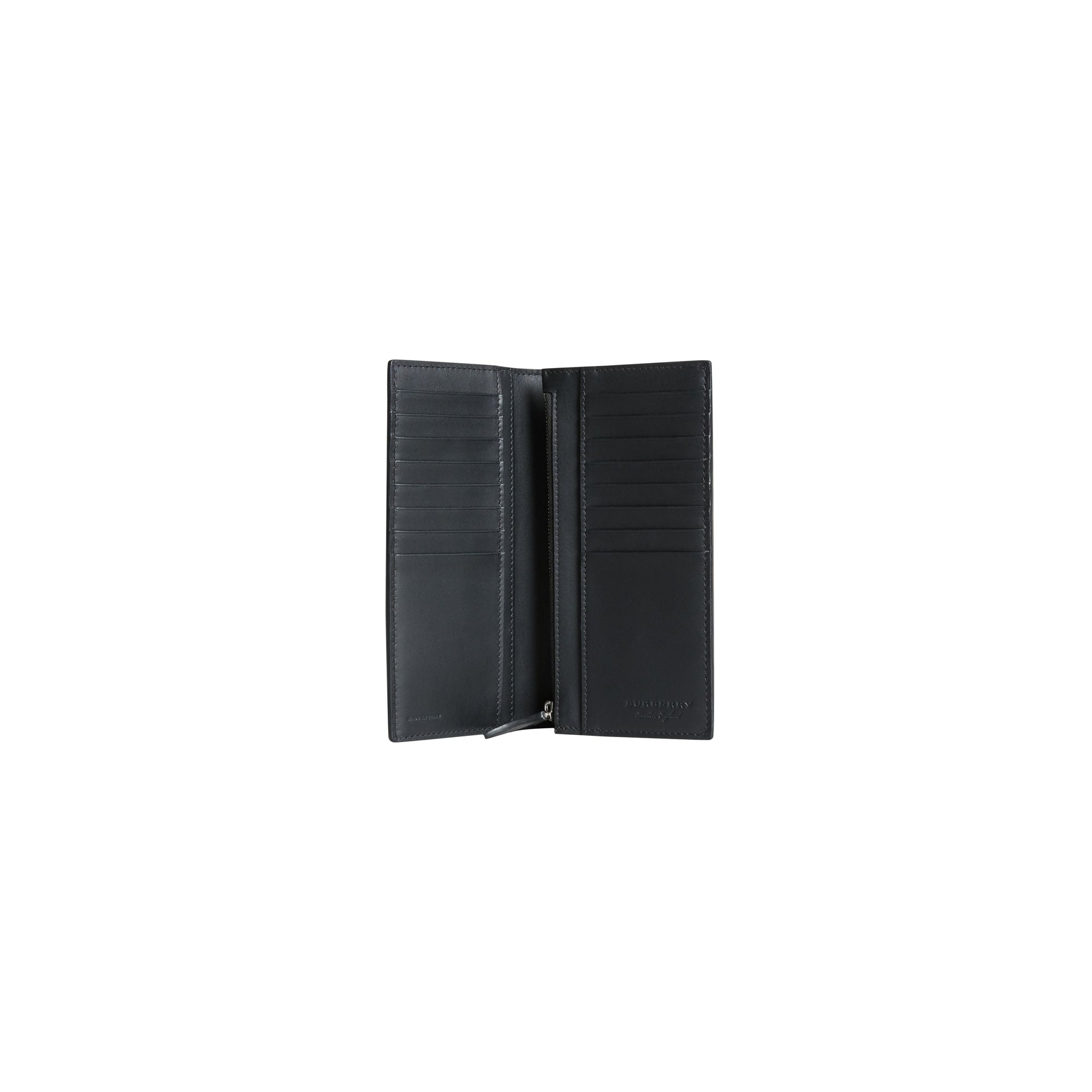 Portefeuille continental à motif Haymarket check avec cuir - Black