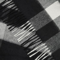 Bandana en cachemire à motif check - Black