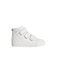 Sneakers montantes en cuir matelassé - Optic White