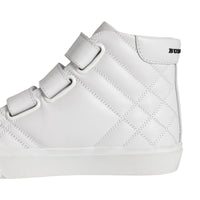 Sneakers montantes en cuir matelassé - Optic White