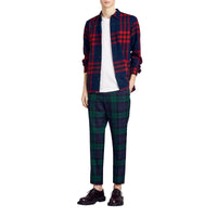 Chemise en flanelle de coton à motif check - Ink Blue