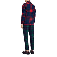 Chemise en flanelle de coton à motif check - Ink Blue