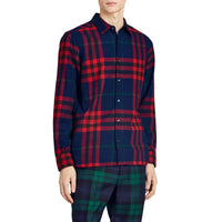 Chemise en flanelle de coton à motif check - Ink Blue