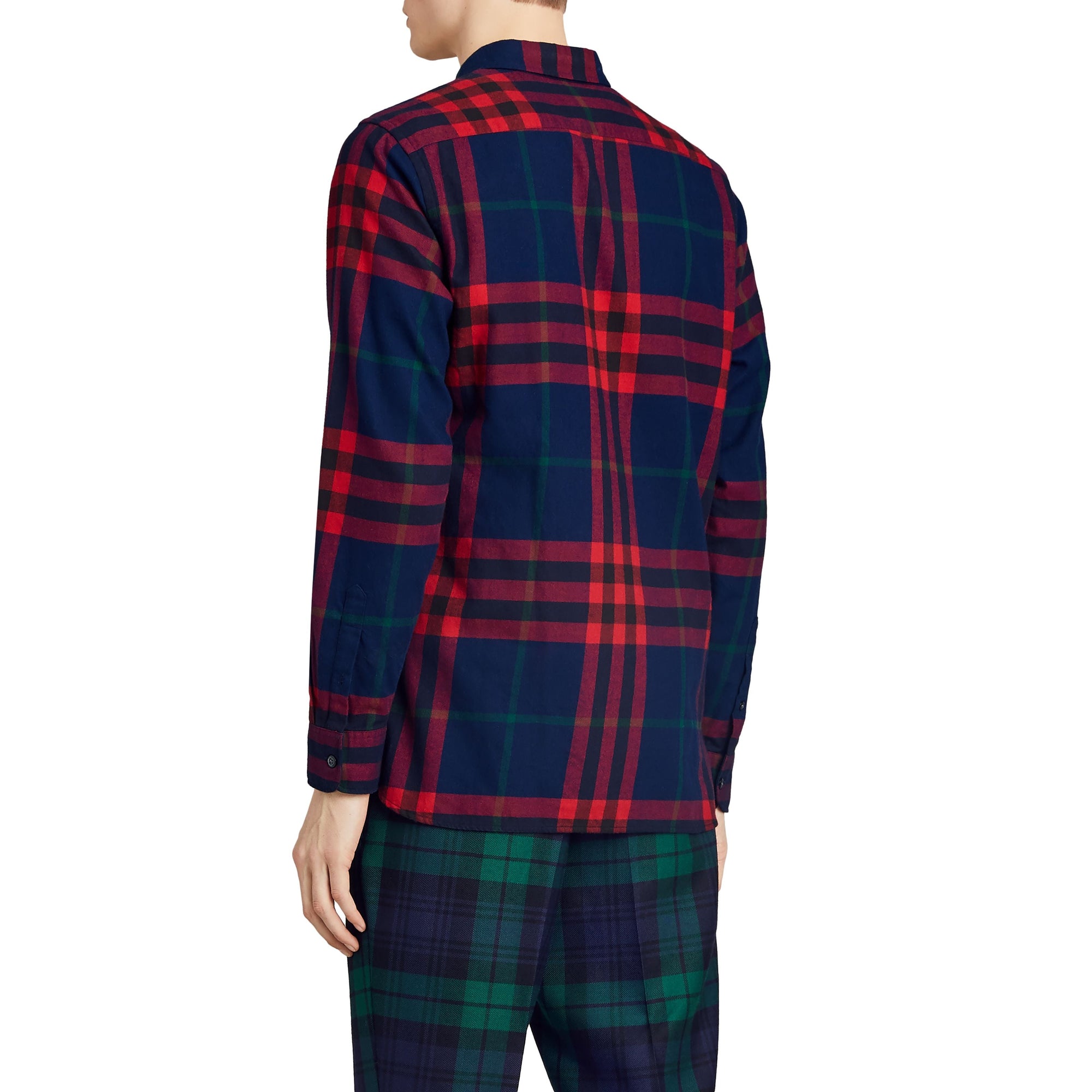 Chemise en flanelle de coton à motif check - Ink Blue