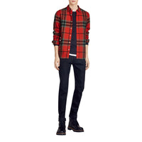 Chemise en flanelle de coton à motif check - Bright Red