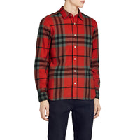 Chemise en flanelle de coton à motif check - Bright Red