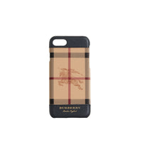 Étui pour iPhone 7 en cuir et à motif Haymarket check - Black