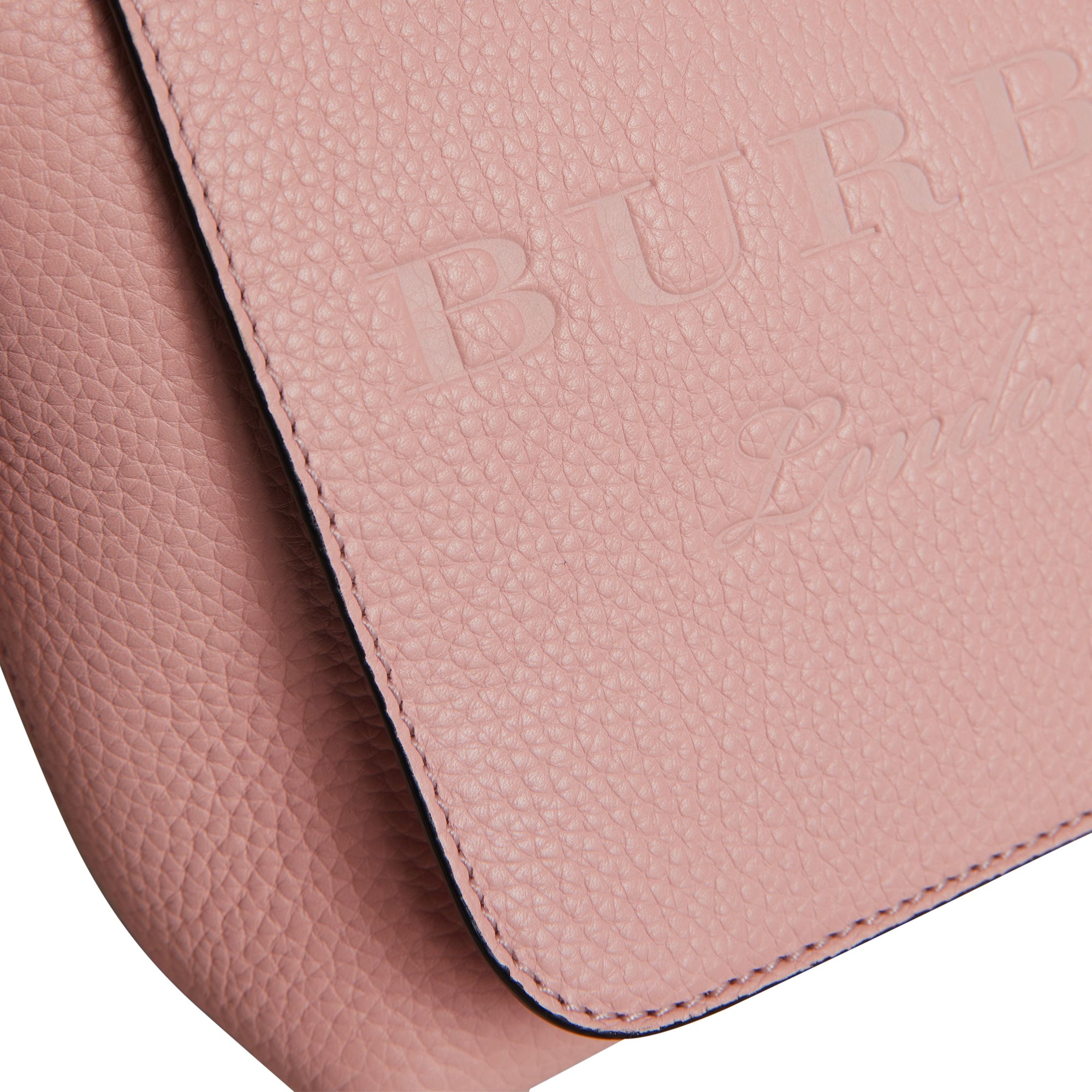 Petit sac Messenger en cuir estampé - Pale Ash Rose