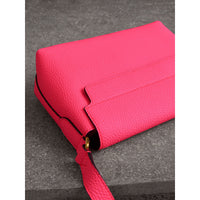 Petit sac Messenger en cuir néon estampé - Neon Pink