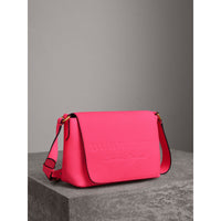 Petit sac Messenger en cuir néon estampé - Neon Pink