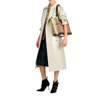 Sac tote The Giant moyen réversible en toile et en cuir - Black & Neon Yellow