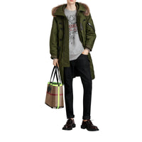 Sac tote The Giant moyen réversible en toile et en cuir - Black & Neon Yellow