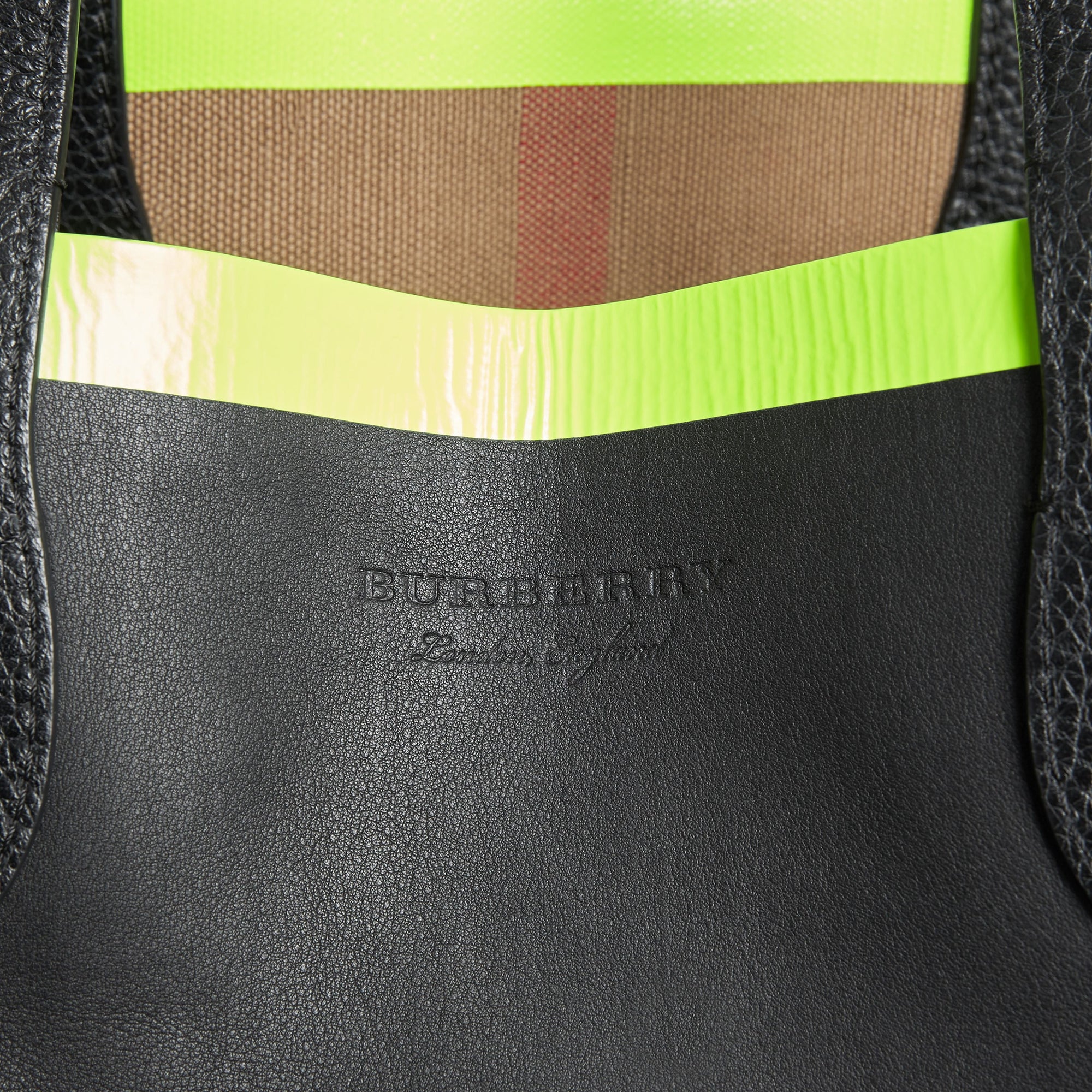 Sac tote The Giant moyen réversible en toile et en cuir - Black & Neon Yellow