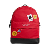 Sac à dos en nylon avec appliqués - Military Red