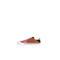 Sneakers en cuir et tissu Canvas check - Classic & Neon Pink
