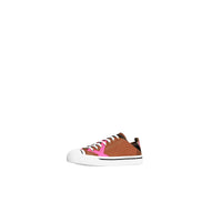 Sneakers en cuir et tissu Canvas check - Classic & Neon Pink