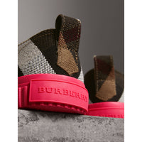 Sneakers en cuir et tissu Canvas check - Classic Check