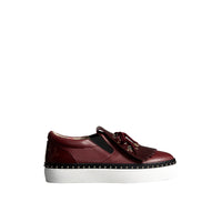 Sneakers en cuir à franges - Cerise Purple