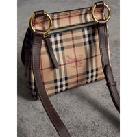 Sac à bandoulière The Bridle à motif Haymarket check - Dark Clove Brown