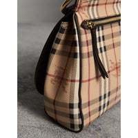 Sac à bandoulière The Bridle à motif Haymarket check - Dark Clove Brown