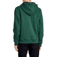 Haut en jersey à capuche à détails check - Dark Forest Green