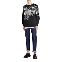 Sweat-shirt en jersey à imprimé Doodle - Black