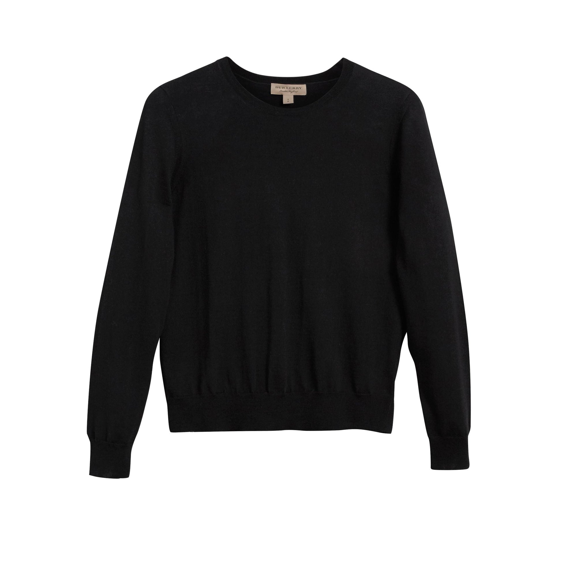 Pull en laine mérinos avec détails check - Black