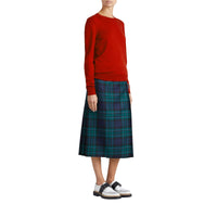 Pull en laine mérinos avec détails check - Parade Red