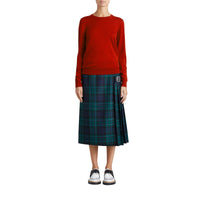 Pull en laine mérinos avec détails check - Parade Red