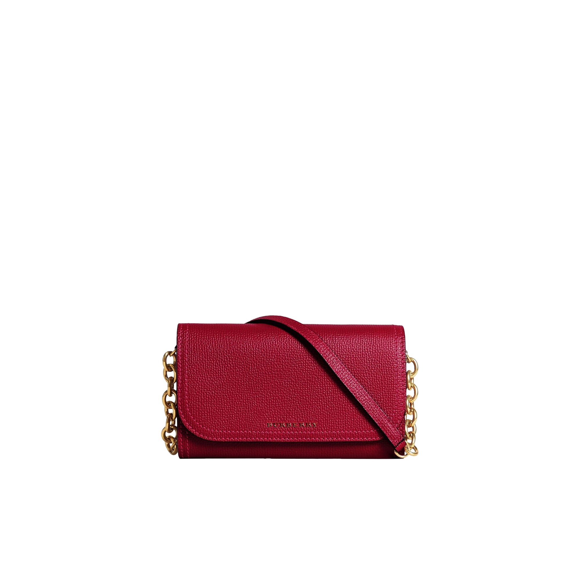Portefeuille en cuir avec surpiqûres et bretelle amovible - Parade Red & Multi