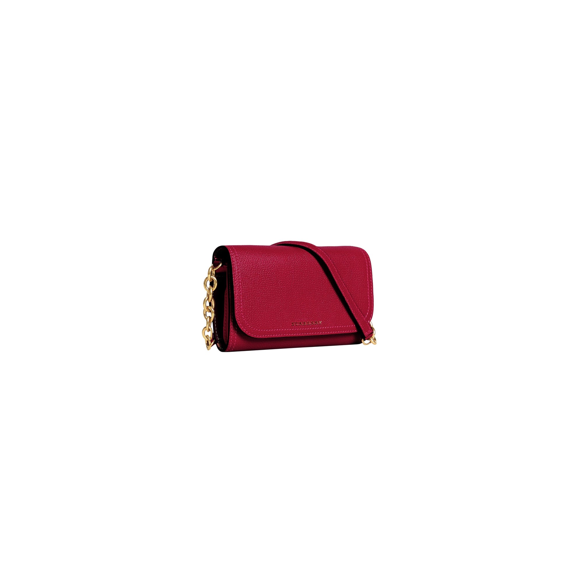Portefeuille en cuir avec surpiqûres et bretelle amovible - Parade Red & Multi