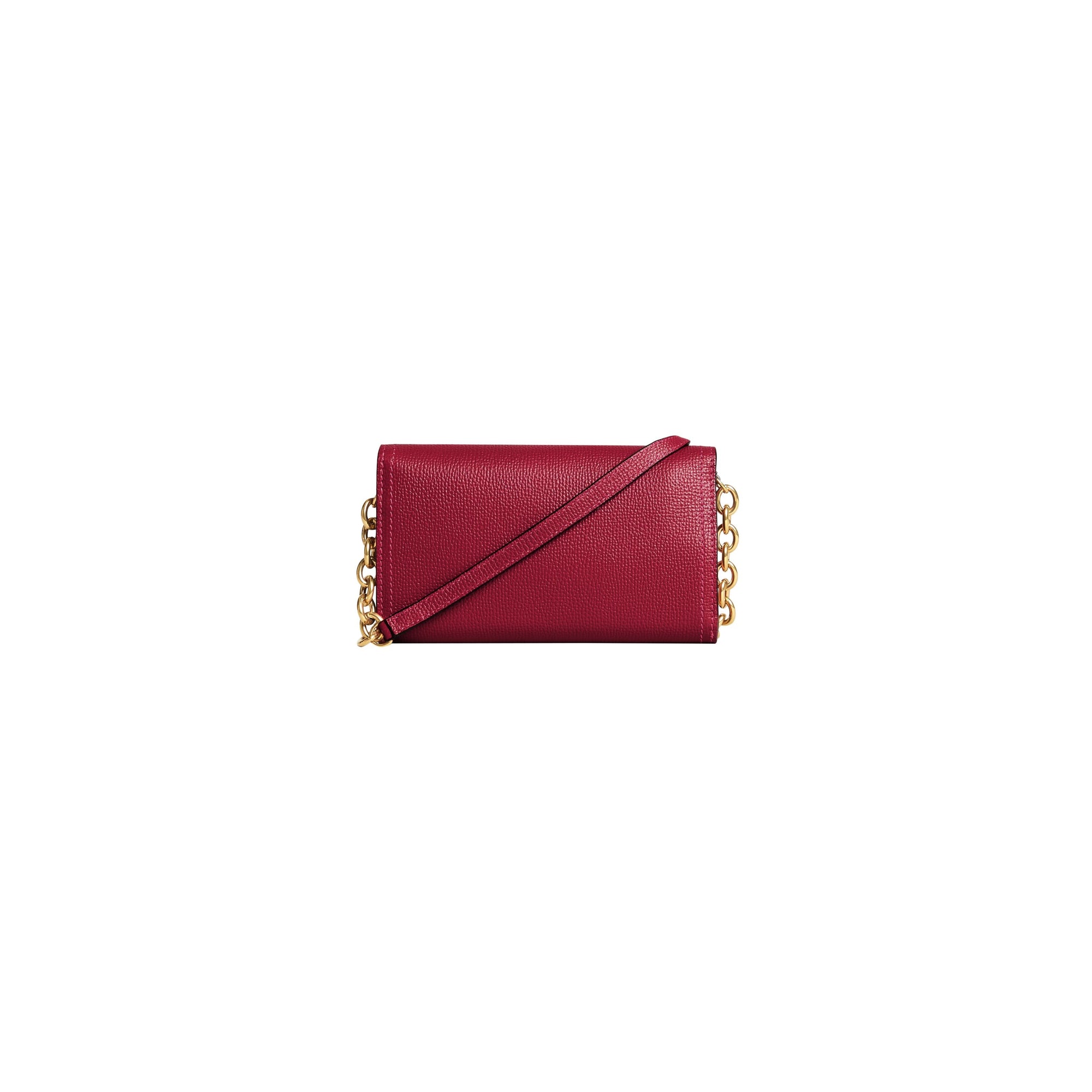 Portefeuille en cuir avec surpiqûres et bretelle amovible - Parade Red & Multi