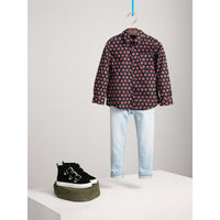 Chemise en coton avec imprimé à pois - Parade Red