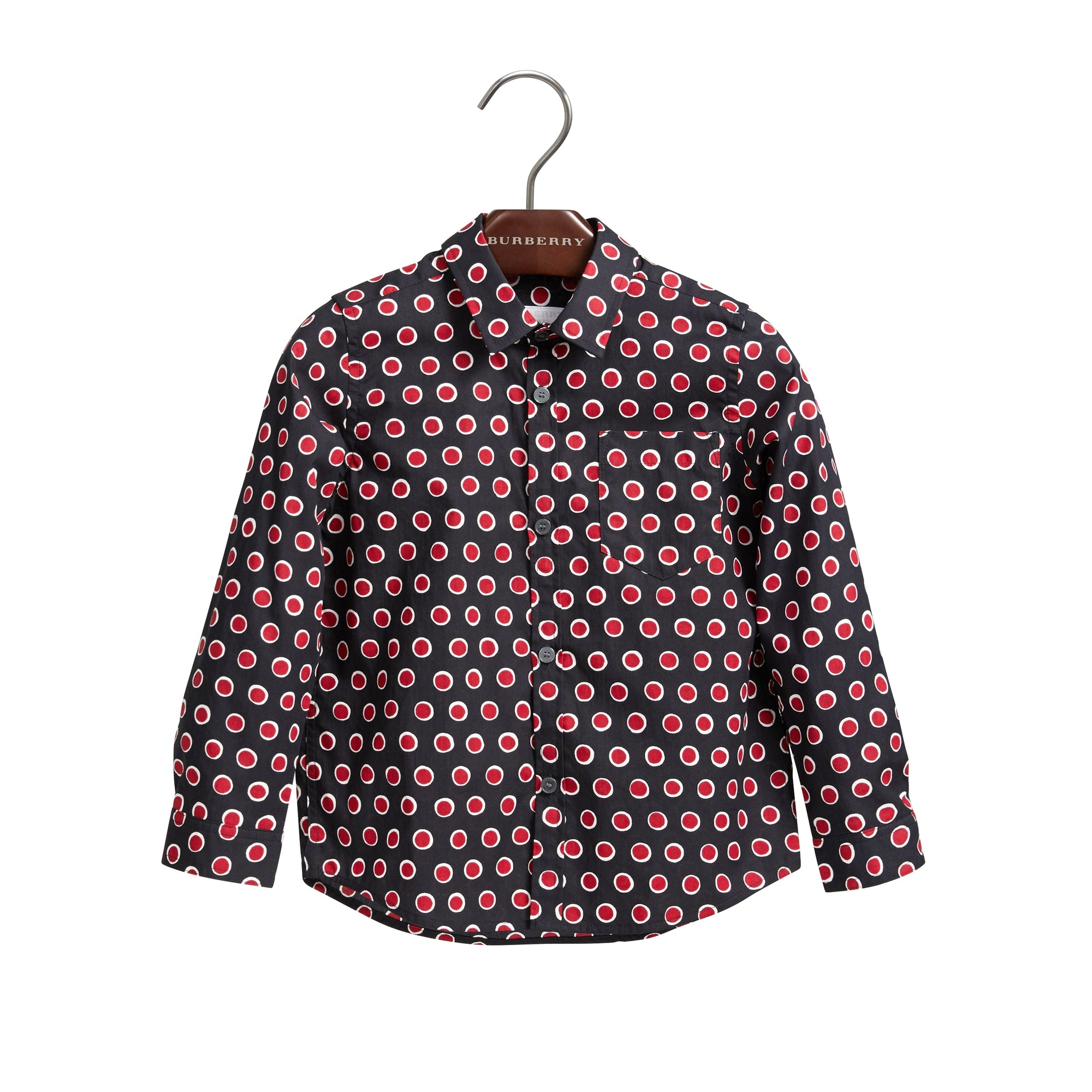 Chemise en coton avec imprimé à pois - Parade Red