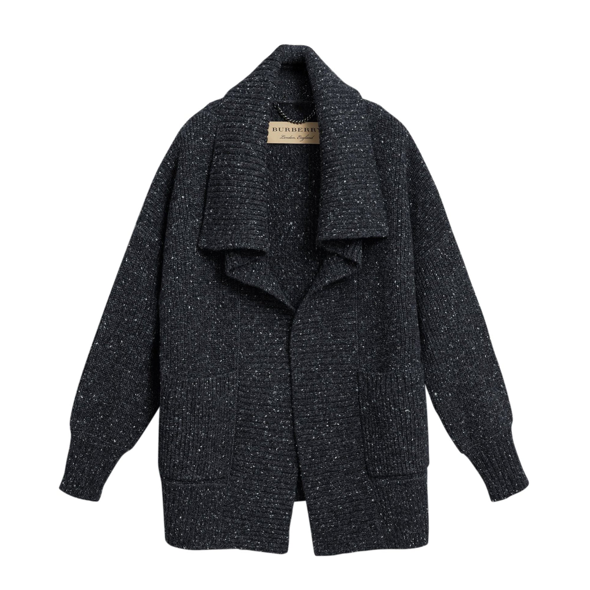 Cardigan oversize en laine et cachemire mélangés - Black