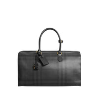 Fourre-tout à motif London check avec éléments en cuir - Charcoal & Black