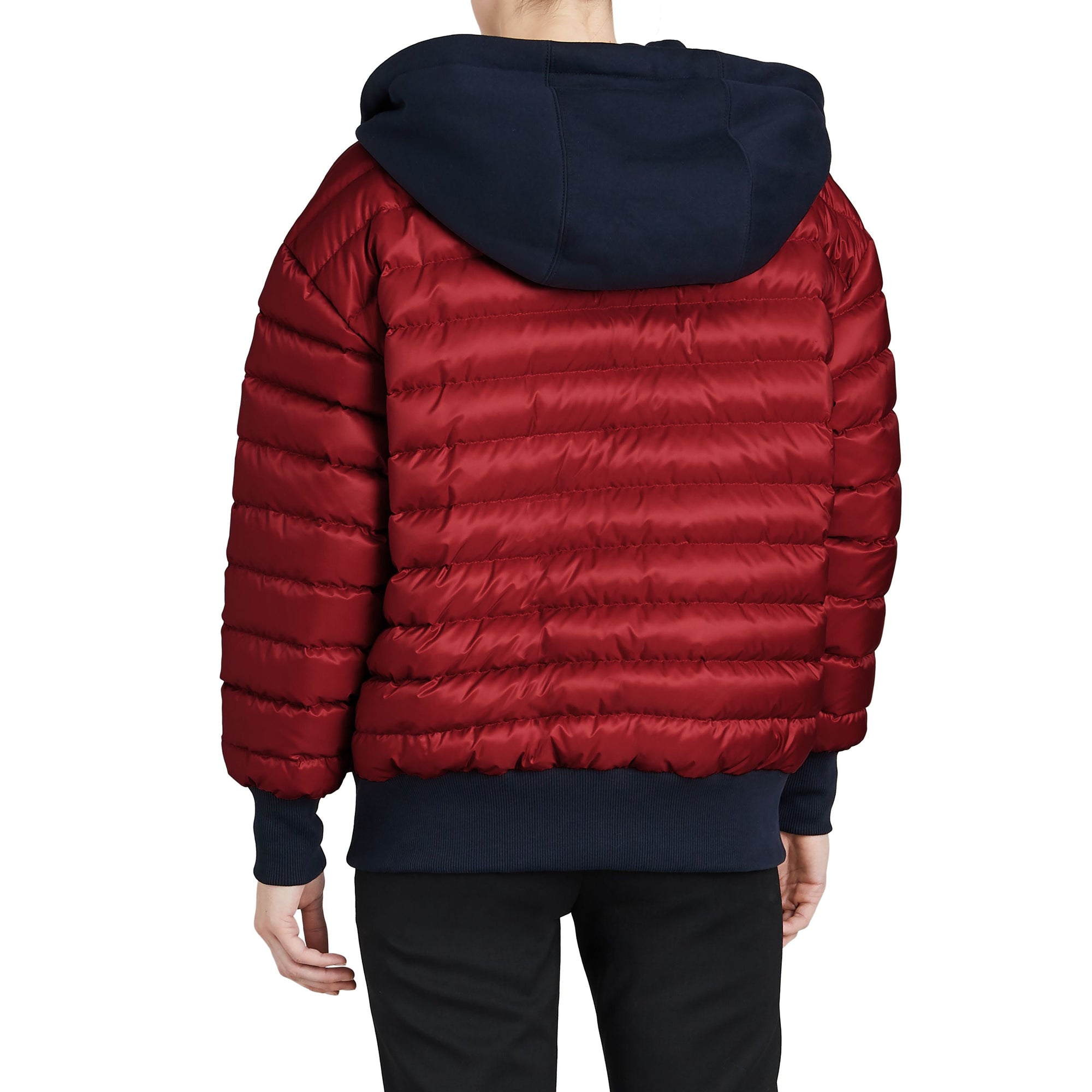 Bomber réversible à capuche rembourré en duvet - Parade Red