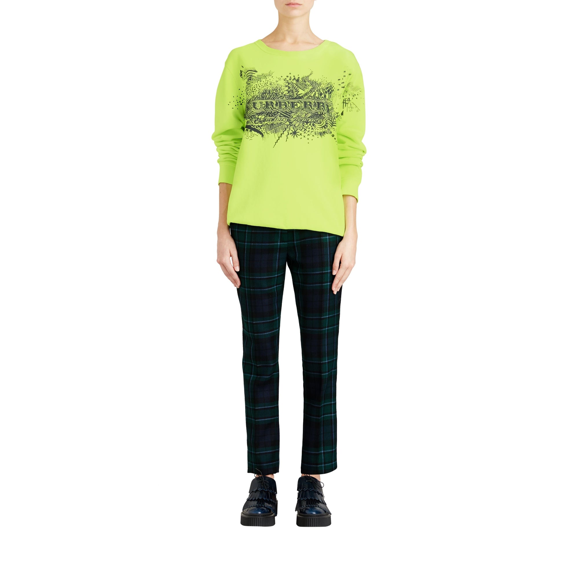 Sweat-shirt en coton avec imprimé Doodle - Bright Lemon